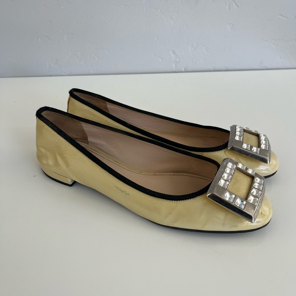 Auth PRADA Patent Leather Flats - Picture 3 of 9